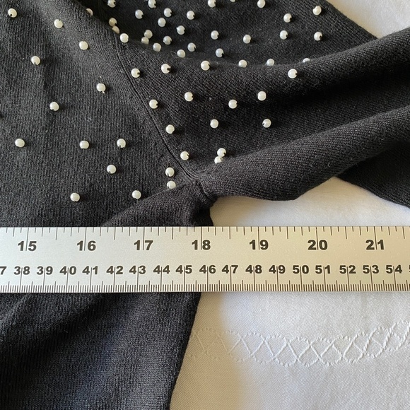 Premise Studio NWT Women's Faux Pearl Embellished Long Sleeve Open Cardigan M‎ - Picture 9 of 12